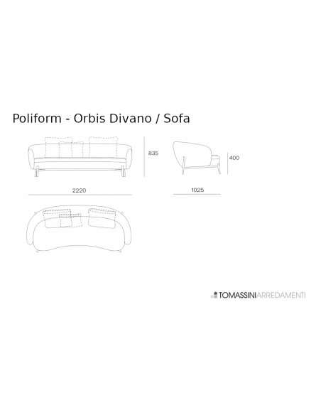 Canapé Orbis blanc (Offre Expo) Poliform - 10