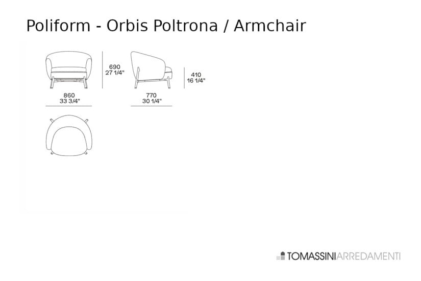 Poltrona Orbis bianca (Offerta Expo) Poliform - 8