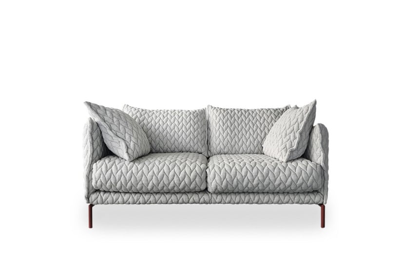 Divano 2 posti Gentry in tessuto grigio brillante (Offerta Expo) - Moroso