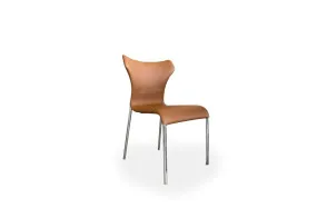 Chaise Papilio en cuir marron B&B Italia - 6