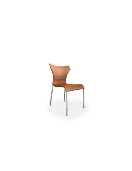 Papilio Brown Leather Chair B&B Italia - 6
