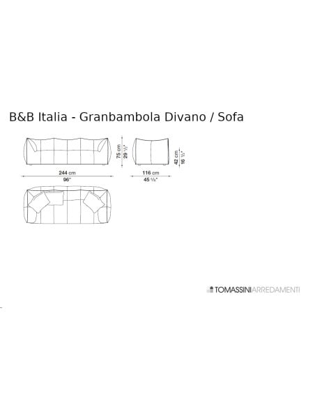 Le Bambole - Granbambola White Fabric Sofa B&B Italia - 11