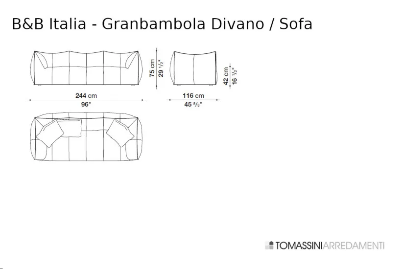 Le Bambole - Granbambola White Fabric Sofa B&B Italia - 11