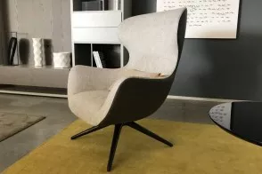 Fauteuil Mad Joker en tissu et cuir (Offre Expo) - Poliform 2