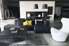 Divano Bend in tessuto antracite (Offerta Expo) B&B Italia - 5 2