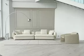 Saint-Germain White Fabric Sofa (Expo Offer) Poliform - 6 2