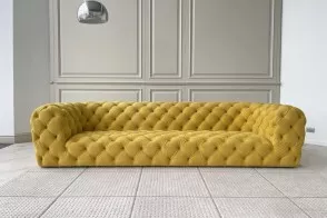 Chester Moon ochre yellow leather Sofa (Expo Offer) Baxter - 6 2