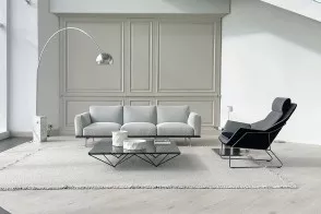 Happy Jack Light Grey Fabric Sofa (Expo Offer) Poltrona Frau - 7 2