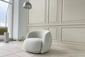 Pacific Off White Fabric Armchair (Expo Offer) Moroso - 5 2