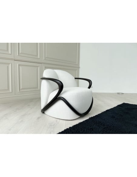 Fauteuil Hug noyer foncé (Offre Expo) Giorgetti - 2