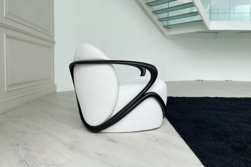 Fauteuil Hug noyer foncé (Offre Expo) Giorgetti - 3