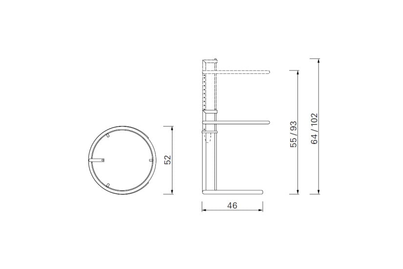 Tavolino Adjustable Table E 1027 (Offerta Expo) ClassiCon - 6