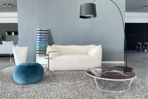 Le Bambole - Divano Bibambola in tessuto bianco (Offerta Expo) B&B Italia - 6 2