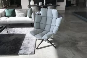 Fauteuil Husk en tissu gris (Offre Expo) B&B Italia - 5 2