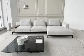 Divano Brera in tessuto tortora (Offerta Expo) Poliform - 9 2