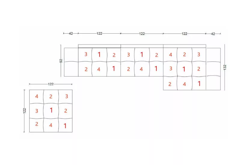 Divano Pixel Patchwork (Offerta Expo) Saba - 7
