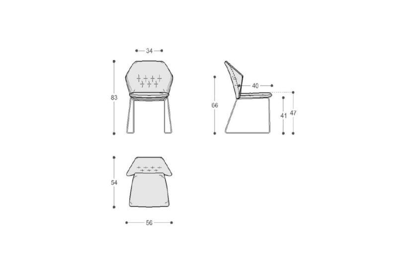 Chaise New York par Marras Sans Accoudoirs (Offre Expo) Saba - 5