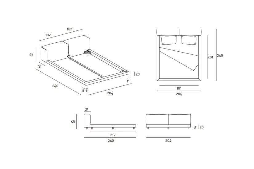 Letto Softwall (Offerta Expo) Living Divani - 6