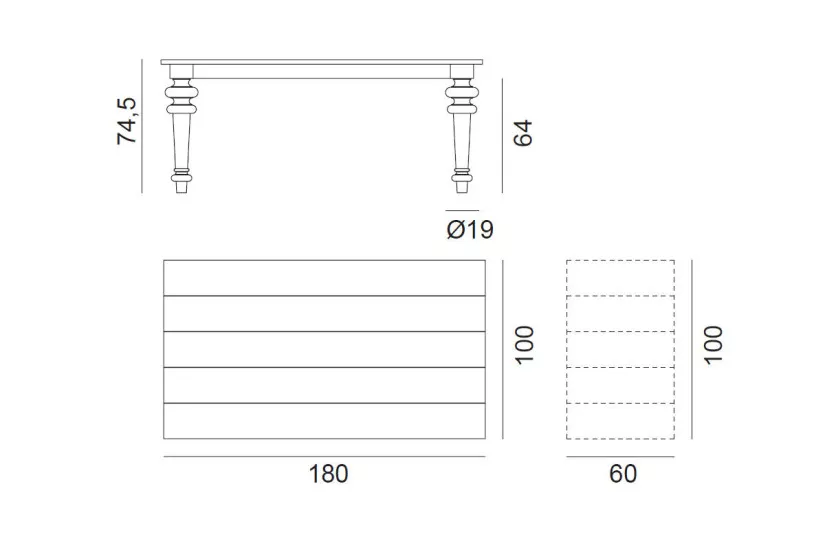 Gray extendable Table (Expo Offer)