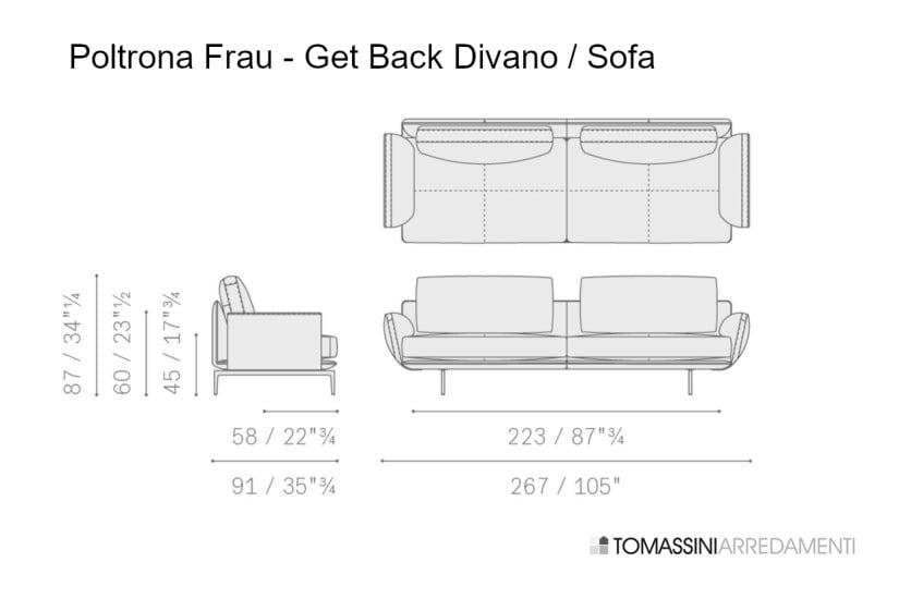 Get Back leather Sofa (Expo Offer) Poltrona Frau - 1