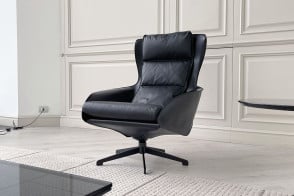 Poltrona Cab Lounge in pelle nera (Offerta Expo) Cassina - 7 2