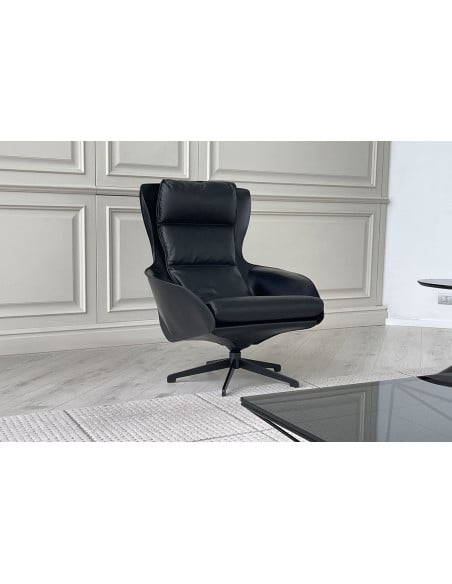 Poltrona Cab Lounge en cuir noir (Offre Expo) Cassina - 2