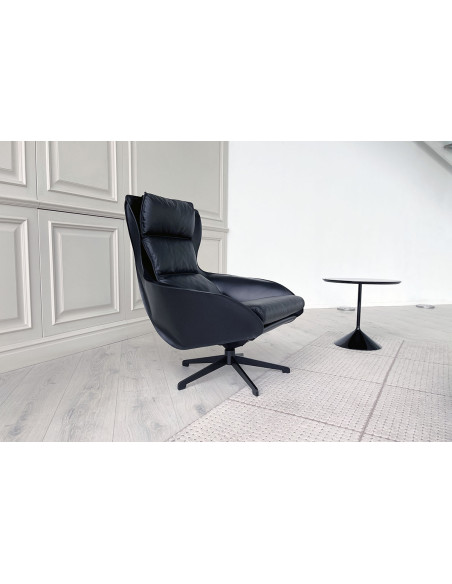 Poltrona Cab Lounge en cuir noir (Offre Expo) Cassina - 3