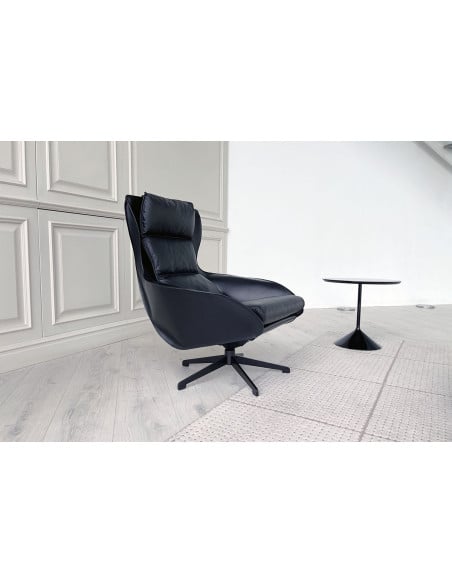 Poltrona Cab Lounge in pelle nera (Offerta Expo) Cassina - 3