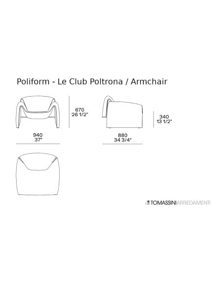 Poltrona Le Club in tessuto sabbia (Offerta Expo) Poliform - 8