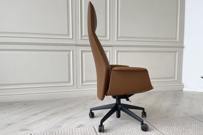 Fauteuil Downtown en cuir cognac (Offre Expo) Poltrona Frau - 3