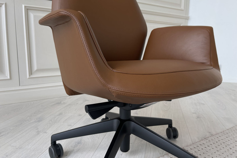 Poltrona Downtown in pelle cognac (Offerta Expo) Poltrona Frau - 4