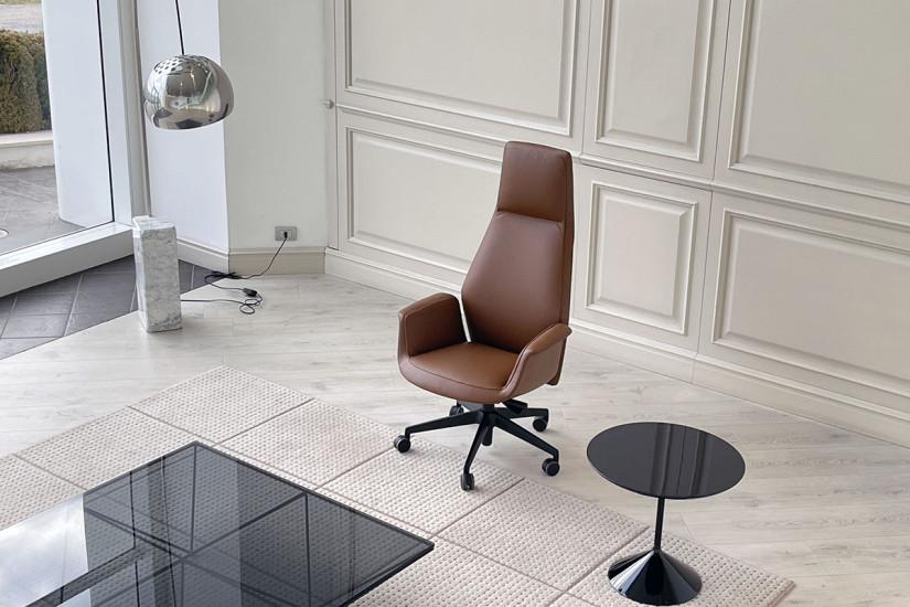 Poltrona Downtown in pelle cognac (Offerta Expo) Poltrona Frau - 5