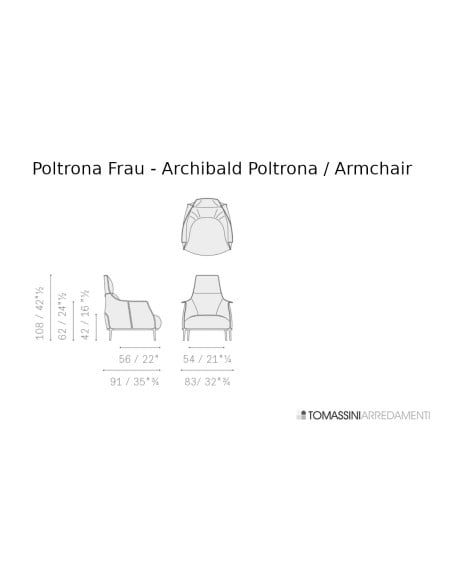 Poltrona Archibald in pelle cipria (Offerta Expo) Poltrona Frau - 9