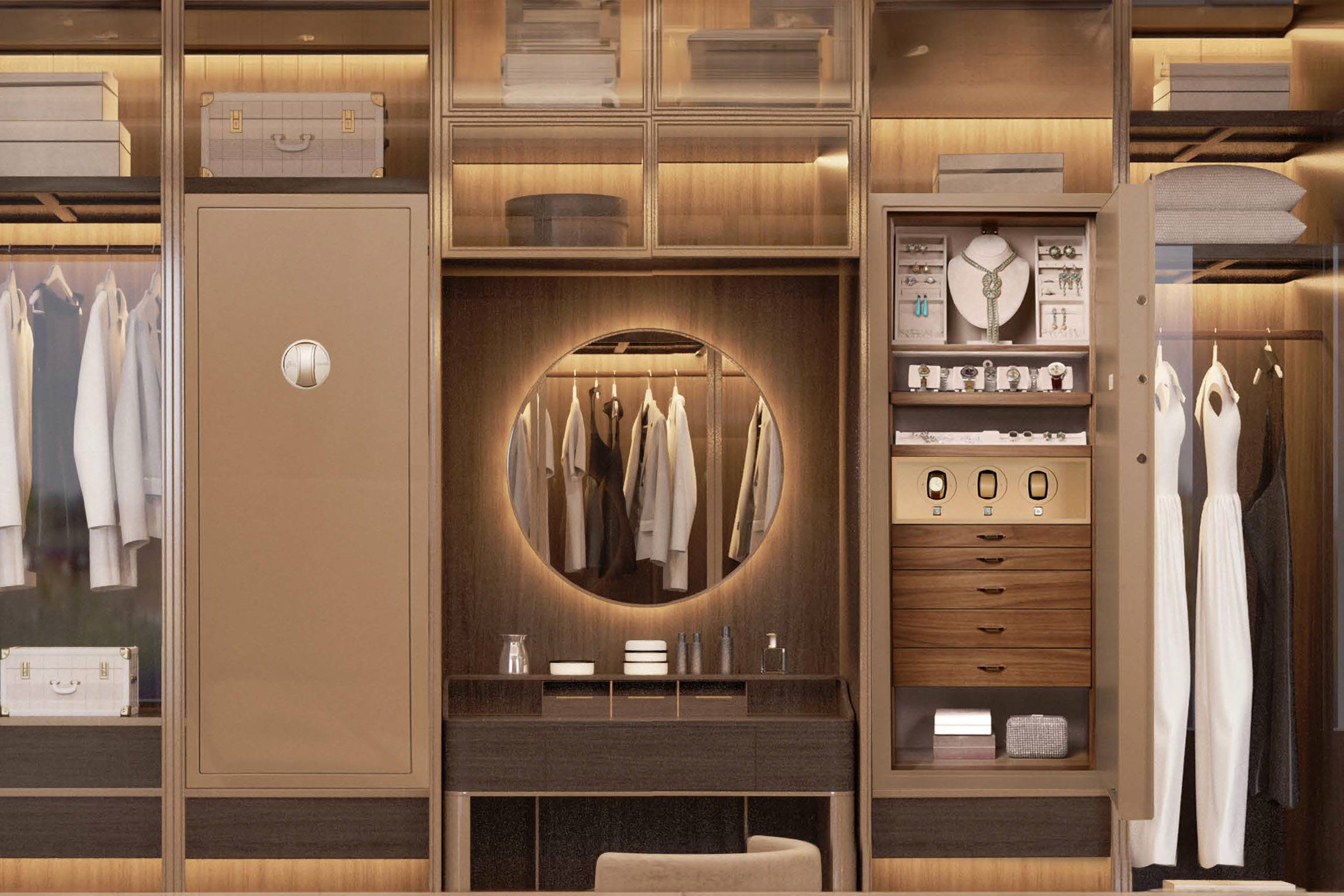 Arco Armoire with Safe by Agresti